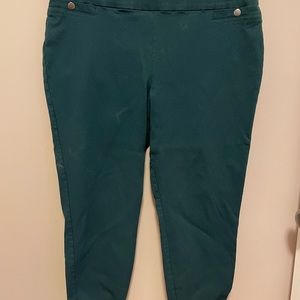 Maurices Teal Cropped Textured Pull On Pant